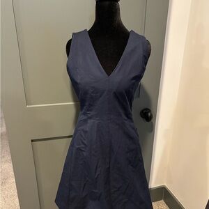 Banana Republic Navy Blue Sleeveless Dress 4 Petite